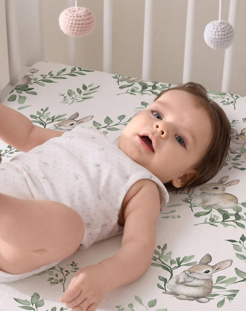 2 Pack 28" 52", Crib Sheets for Boys and Girls, Fitted Baby Sheets for Standard Toddler Mattress x Soft Breathable