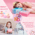 PinkSheep Unicorn Beads Pendant Bracelet for Kid Girl, 6PC Rainbow Friendship Gift