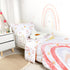 Set 4 Set, Set Toddler Bedding for Girls, Piece Rainbow Toddler Girl Bedding Super Soft & Lightweight Toddler Comforter