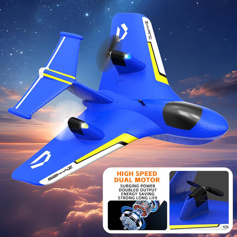 2.4Ghz 8-13 Gyro/Lights/2 ANTSIR Remote Control Airplanes for Kids RC Water Plane Gifts for Boys Age Year Old Easy
