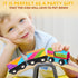 Lenwen 26 Pcs Unpainted Magnetic Wooden Train Cars for Boys and Girls, DIY Unfinished Magnetic Train Set