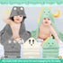 Sublaga 12 Set, 3 32x32 9 Pcs Baby Towels and Washcloths Hooded Baby Towel, Soft and Absorbent Baby Bath Towels, PCS