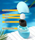 Sunscreen Applicator Brush Set for Kids, Adults & Families - BPA Free & Refillable, Sun Lotion Applicator (Blue)