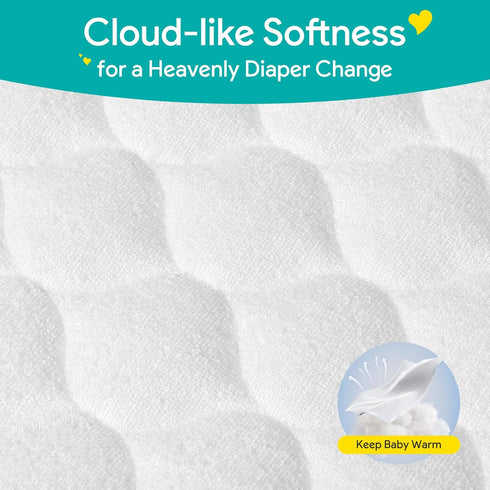 NICEMER 3 Pack, Quilted Thicker Baby Changing Pad Liner Waterproof Soft Non Slip Warm on Babys Back Diaper Change Mat