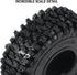 INJORA 1.0 Tires - S5 Rock Terrain Crawler Tires for TRX4M SCX24 AX24 FCX24 Upgrade Parts, 64 * 24mm