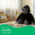 12 inches The Petting Zoo Gorilla Stuffed Animal, Gifts for Kids, Wild Onez Zoo Animals, Gorilla Plush Toy