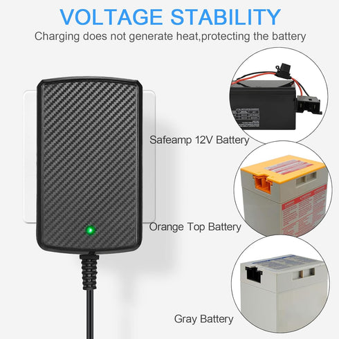 12V Battery Charger for All Power Wheels Gray Battery and Orange Top Battery 12 Volt Charger for Fisher-Price Power Wheels Battery