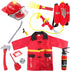 Liberty Imports 12 Piece Kids Fireman Costume Gear, Firefighter Chief Dress Up Clothes Toy Set with Backpack &