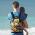Hsnar Backpack Small Flower Pattern Waterproof Diaper Bag Large Capacity Baby Bag with Stroller Straps, Multi-Pocket