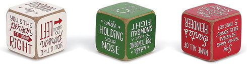 DEMDACO Party Starter Dice, Amazing Colorful 2 x 2 MDF Wood Christmas Activity Game