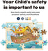 Wooden Noah's Ark Puzzle for Kids Ages 3-5 - 48 Piece with Puzzle Tray, Religious Scene