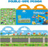 Reusable Sticker Books for Kids - Travel Removable Toddler Vehicle Sticker Books for 3-5 Year Olds, Educational