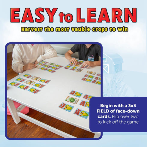 Continuum Games Cut The Crop Card Game, Farm Themed Matching Memory Game for 2-6 Players Ages 6 and Up