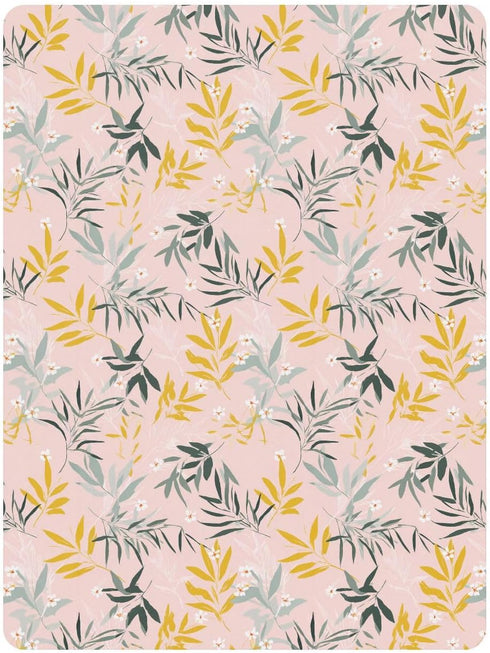 miaozhen 1 Pack 52x28 Cotton Baby Crib Sheets Soft Naughty Jungle Willow Soft Pink Toddler Bed Cover for Nursery Decor