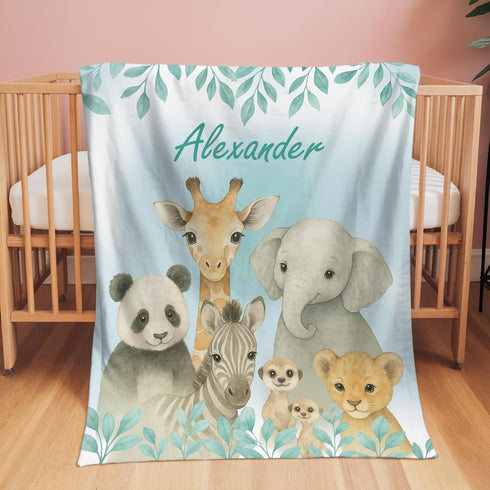 Personalized Baby Blanket with Name, Custom Name Blanket for Kids Soft Flanne Blankets in Easter Personalized Baby