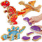 Coogam Dinosaur Snap Together Building Toys, Wooden Take Apart Dinosaur Playset, STEM