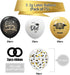 75 Pack Graduation Party Decorations, 12 Inch Black Gold Balloons with Balloon Ribbons for Graduation Party Supplies