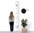 Kids Growth Chart, Wood Frame Fabric Canvas Height Measurement Ruler, 7.9 x 79in, Balloon Rabbit Design