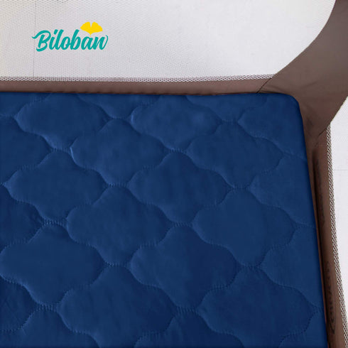 Pack and Play Mattress Protector Sheets, Fitted Waterproof Cover for Graco Pack n Play & Dream On Me, Navy