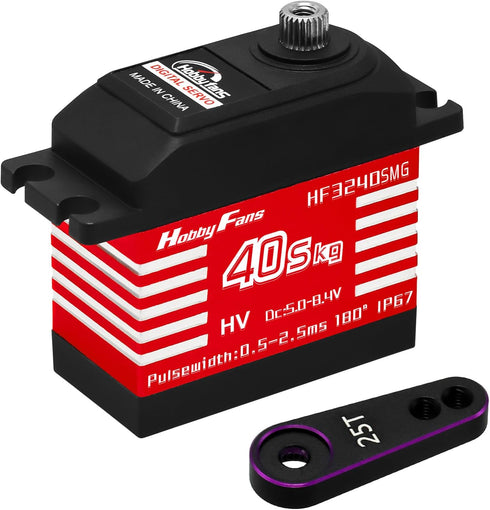 Hobby Fans RC Digital Servo, IP67 Waterproof 40KG Metal Gear Servo High