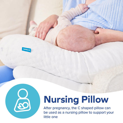 Talbot's Dr. Mom's Pregnancy Pillow - Stay Cool C-Shaped Pillow for Pregnant Women