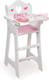 Toy Doll High Chair with Accessories by Badger Basket for 18 inch Dolls