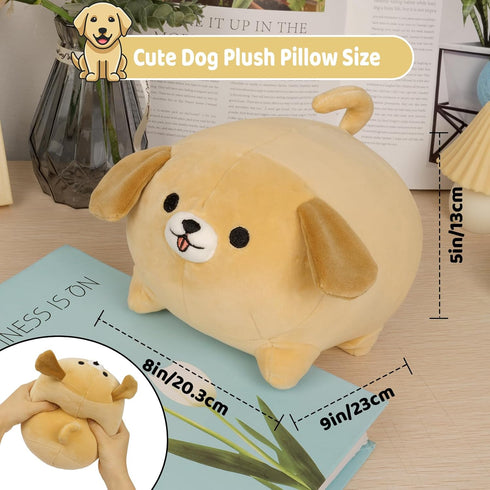 Dog Plush Pillow, 8 inch Puppy Stuffed Animal Toy, Cute Soft Hugging Pillow Gift for Kids