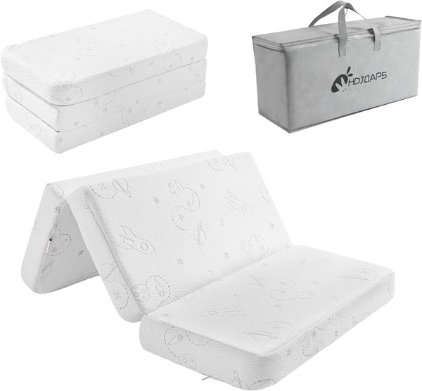 HDJOAPS Trifold Pack and Play Mattress 38''x26'', Pack N Play Mattress Portable Baby