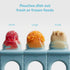 Frida Baby 3 Count Push Pop Feeder, Silicone Baby Fruit Food Feeder for Fresh + Frozen Foods, BPA Free, Blue