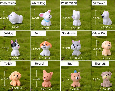 12 Pcs Dog Figures for Kids, Animal Toys Set Cake Toppers, Dog Figurines Collection Playset