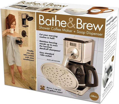 Prank-O Bathe & Brew Gag Gift Empty Box, Funny Fake Gift Box for Birthday Presents, Holidays, Parties