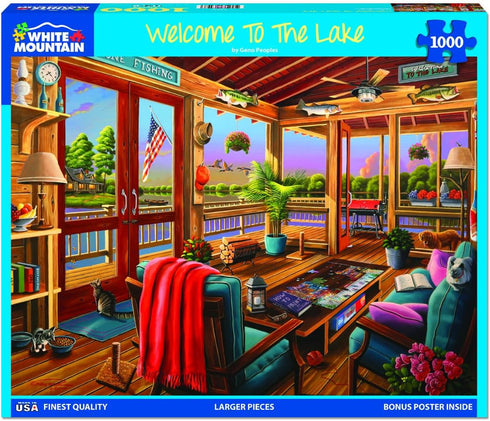 White Mountain Puzzles - Welcome to The Lake - 1000 Piece Jigsaw Puzzle