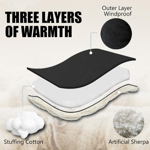 Waterproof & Thicken Universal Footmuff for Stroller, Bunting Bag for Winter Stroller Cover (0-3 Years)