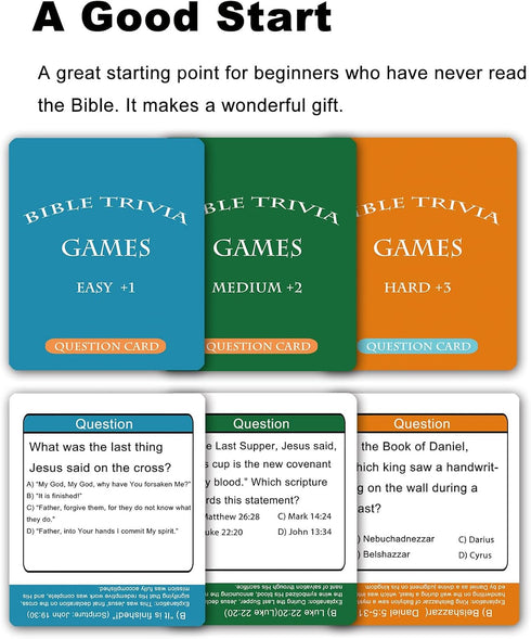 Docdeer Bible Trivia Card Game for Adults & Families - Fun Learning