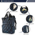WELLDAY Backpack, Diaper Bag Dragon Scales Baby Diaper Bag - Waterproof Multifunction Travel Diaper Bag with Pacifier