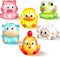 6 Packs Light Up Bath Toys for Kids Ages 1-3, Farm Animals