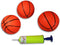 Toys+ 3 Pack Inflatable Mini Basketballs with Pump and Needle for Magic Shot Pro Mini Hoop Basketballs