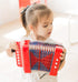 Tosnail Kids Accordion Toy - 10 Keys Buttons Control Mini Musical Instruments for Children - Red