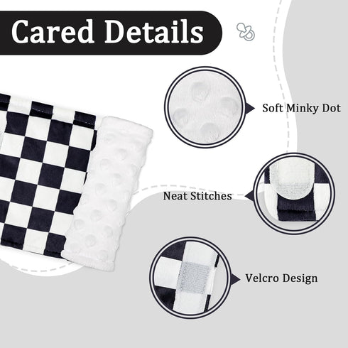 2Pcs DILIMI Baby Car Seat Belt Covers, Carseat Shoulder Strap Pads, Soft Minky Car Seat Neck Covers, Newborn Car Seat