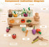 OESSUF Montessori Toys Toddlers Wooden Educational Toys for Baby Boys Girls, Shape Sorting & Matching Fine Motor Skills