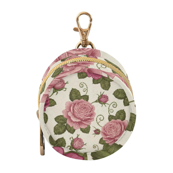 PYBUG Rose Round Pacifier Storage Case, Polyester & TPU Lined with Hook Buckle,