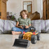 Fistone 9 Channel RC Front Loader, 4WD Alloy Shovel Loader Tractor, 2.4Ghz RC Bulldozer Toy with Lights for Kids 8-12