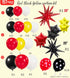 Cartoon Mouse Balloon Garland Kit, 157pcs Black Red Yellow White Balloons for Video Game Theme Decorations