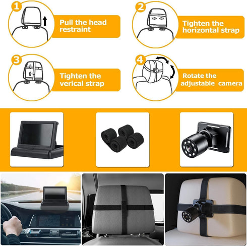 View,360 1080p Itomoro Baby Car Mirror, View Infant in Rear Facing Seat with Wide Crystal Clear Rotation Plug and Play