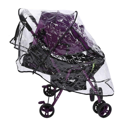 Stroller Rain Cover, 1PC PVC Transparent Universal Waterproof Windproof Weather Cover for Umbrella Strollers