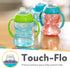 Nuby Clik-It Grip N' Sip Soft Spout No-Spill Training Sippy Cup with Handles - 10 oz (3-Pack) - Blue/Green/Red