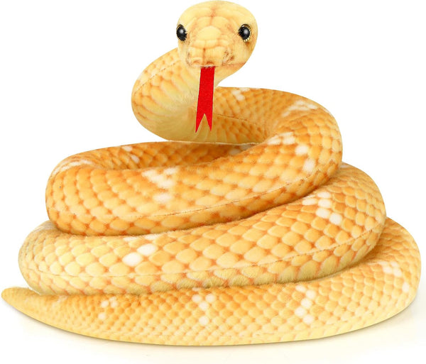 Giant 80 Inch Boa Constrictor Stuffed Animal Snake - Realistic Plush Toy for Kids Birthday Party