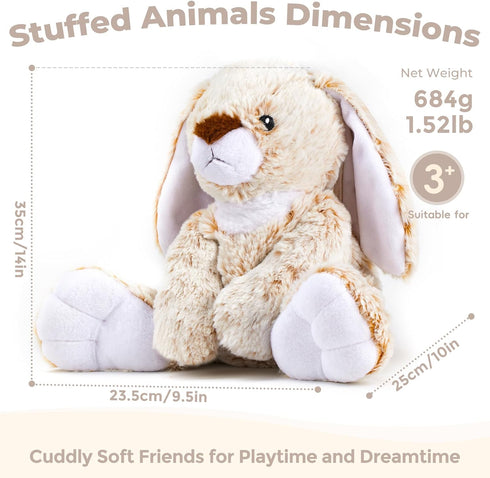LURKOMEMO Bunny Microwavable Weighted Stuffed Animals,Heating Pad Animal for Period Cramps&Pain,Lavender Scented
