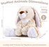 LURKOMEMO Bunny Microwavable Weighted Stuffed Animals,Heating Pad Animal for Period Cramps&Pain,Lavender Scented