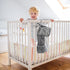 SOPOTUTU Large Hanging Diapers Bag Crib Diaper Organizer Bedside Storage Pouch Gray Fabric Nursery Hanging Stacker